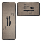 Set 2 Alfombras De Cocina Goma Antideslizante My Kitchen - Fliperex