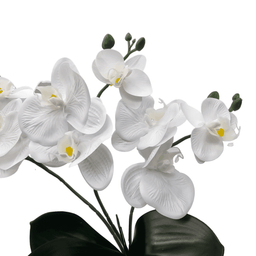 Planta Artificial Orquidea Decorativa Macetero De Ceramica M - Fliperex