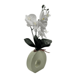 Planta Artificial Orquidea Decorativa Macetero De Ceramica M - Fliperex