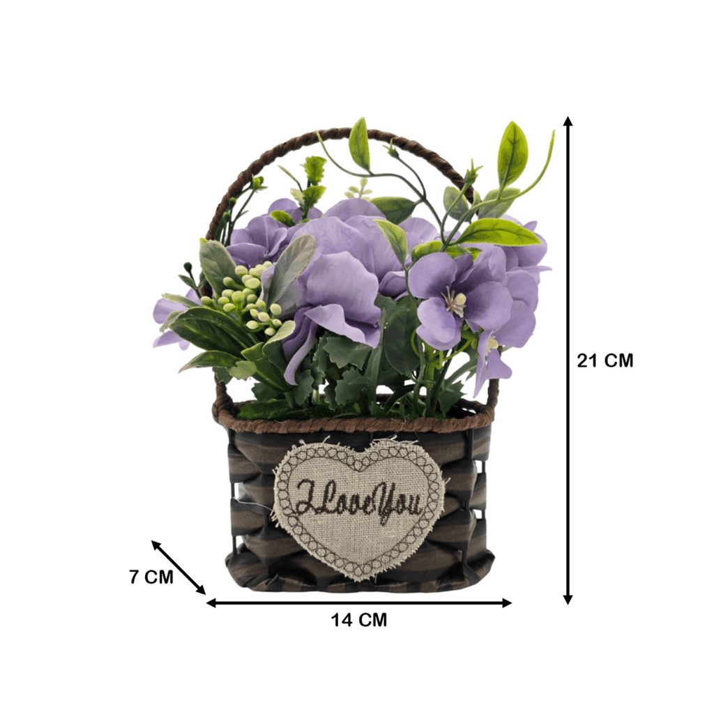 Planta Artificial Canastito Macetero Cordel Ovalado Deco - Fliperex