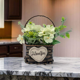 Planta Artificial Canastito Macetero Cordel Ovalado Deco - Fliperex