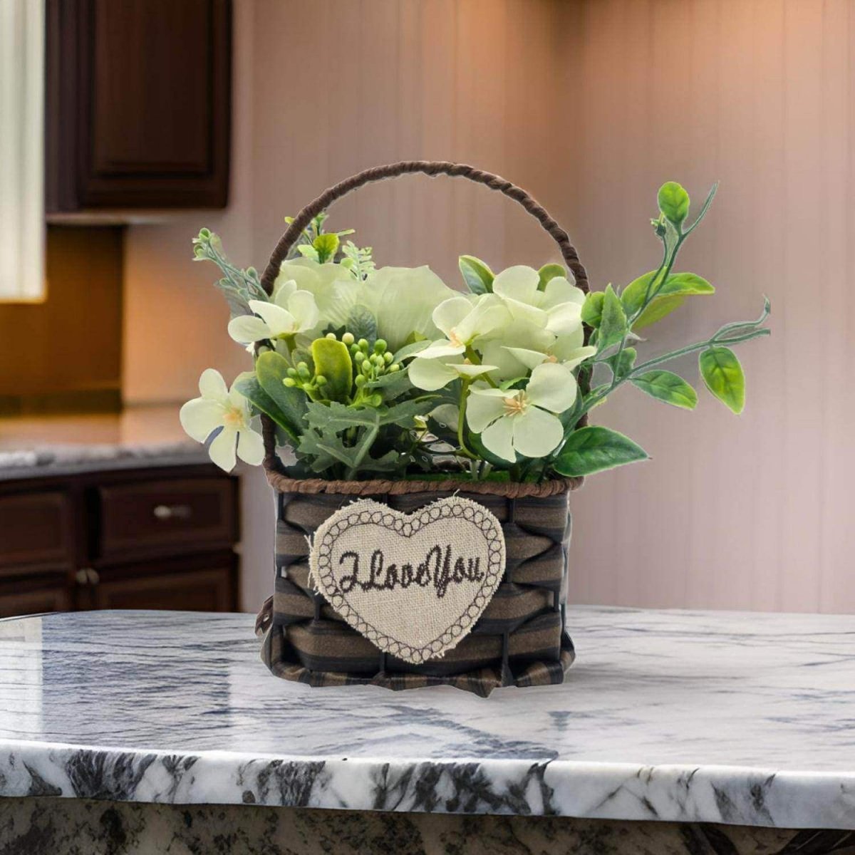 Planta Artificial Canastito Macetero Cordel Ovalado Deco - Fliperex