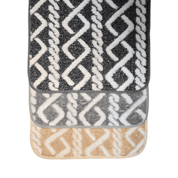 Alfombra De Baño Piso Extra Suave y Absorbente Diseño Trenza - Fliperex
