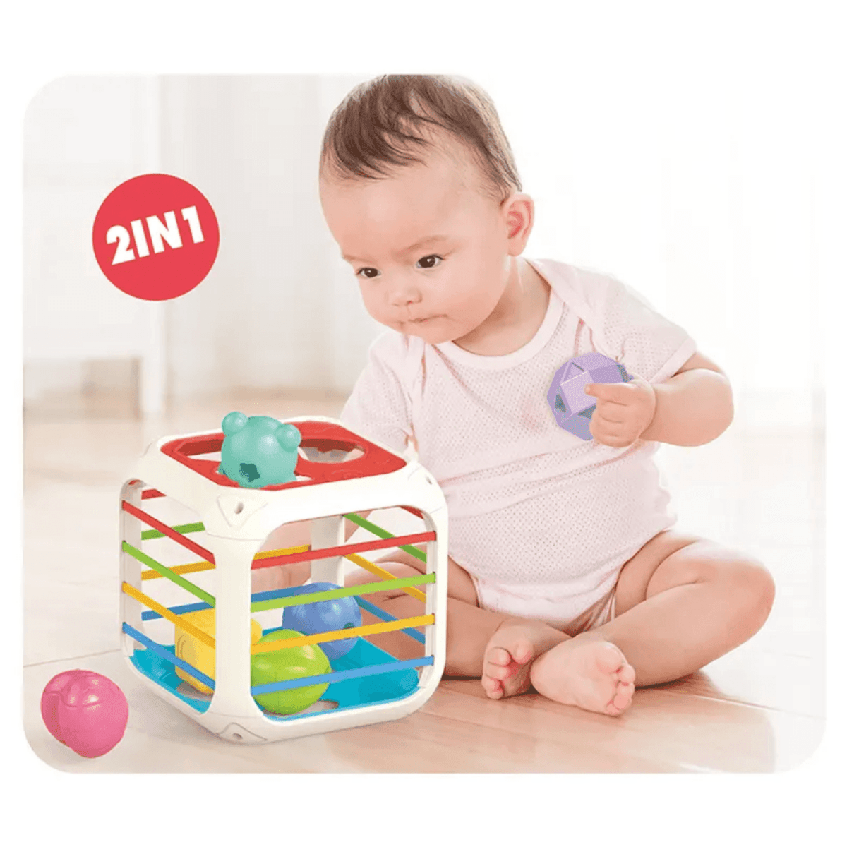 Cubo Sensorial De Clasificacion Creativo Educativo Bebe - Fliperex