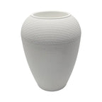 Macetero Plastico Redondo Ovalado Moderno Con Textura M - Fliperex