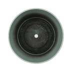 Macetero Plastico Redondo Bajo Premium Verde Base Dorado - Fliperex