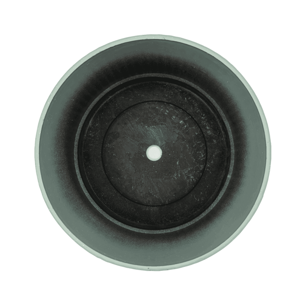 Macetero Plastico Redondo Bajo Premium Verde Base Dorado - Fliperex