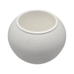 Set 2 Maceteros Plastico Redondo Ovalado Moderno Textura L - Fliperex