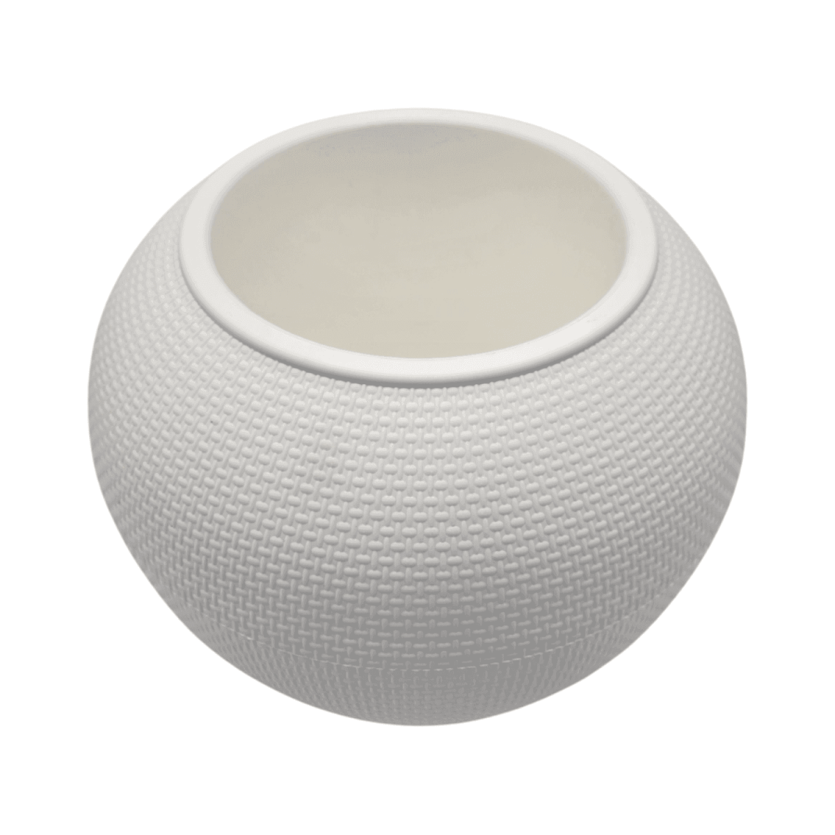 Set 2 Maceteros Plastico Redondo Ovalado Moderno Textura L - Fliperex