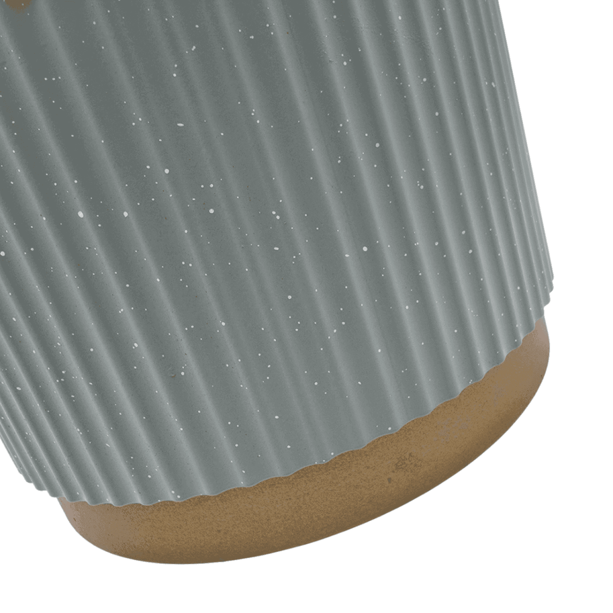 Macetero Plastico Redondo Bajo Premium Verde Base Dorado - Fliperex