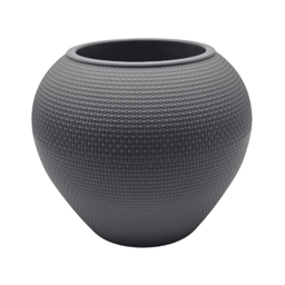 Set 2 Maceteros Plastico Redondo Ovalado Moderno Textura S - Fliperex