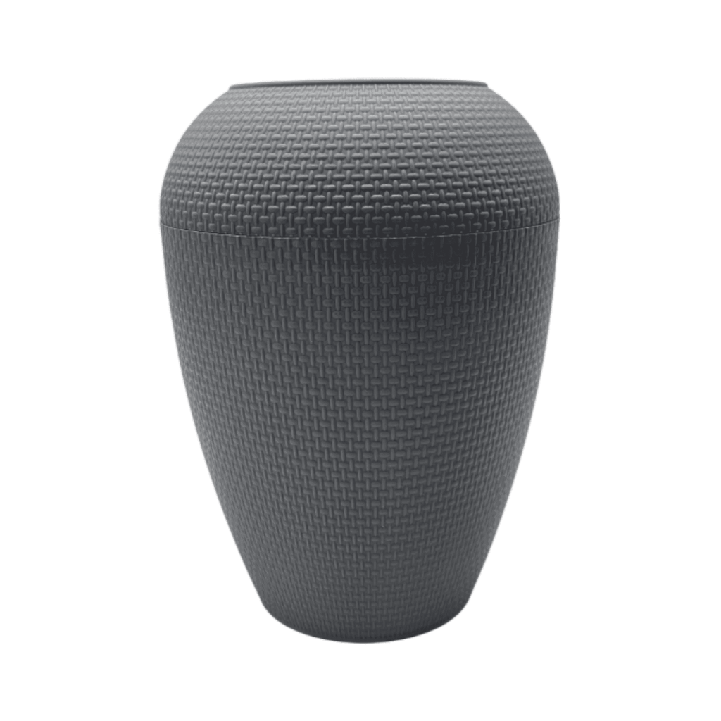 Set 2 Maceteros Plastico Redondo Ovalado Moderno Textura M - Fliperex