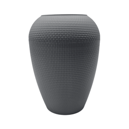 Set 2 Maceteros Plastico Redondo Ovalado Moderno Textura M - Fliperex