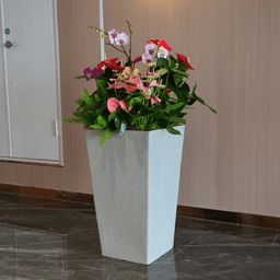 Macetero Plastico Alargado Premium Base Cuadrada Conica - Fliperex