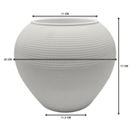 Macetero Plastico Redondo Ovalado Moderno Con Textura S - Fliperex