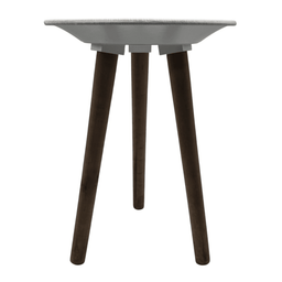 Mesa De Centro Redonda Blanca Mesa Lateral Auxiliar Living - Fliperex