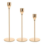 Set 3 Candelabros Porta Velas Dorado Decora Centro De Mesa - Fliperex