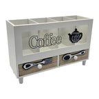 Caja De Te 4 Divisiones Con Cajones Estacion De Café Oficina - Fliperex