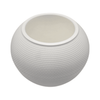 Set 2 Maceteros Plastico Redondo Ovalado Moderno Textura S - Fliperex