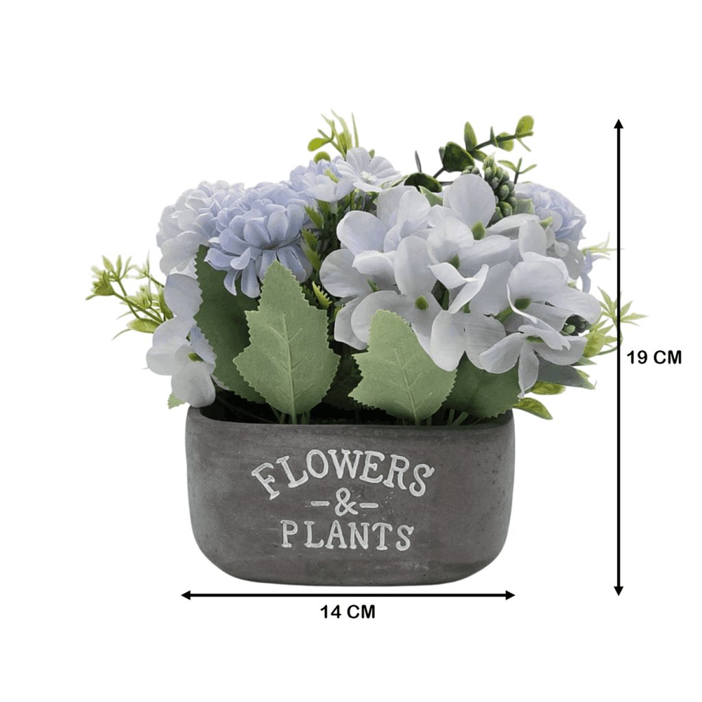Planta Artifiical Macetero De Cemento Flowers And Plants - Fliperex