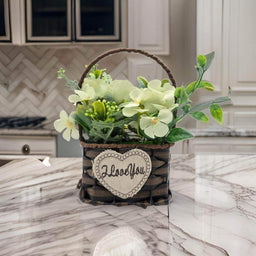 Planta Artificial Canastito Macetero Cordel Ovalado Deco - Fliperex