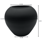 Set 2 Maceteros Plastico Redondo Ovalado Moderno Textura L - Fliperex