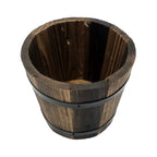 Macetero De Madera Tipo Barril Para Jardin Terraza Planta M