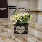 Planta Artificial Canastito Macetero Cordel Ovalado Deco - Fliperex