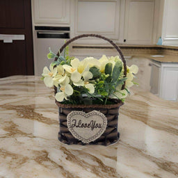 Planta Artificial Canastito Macetero Cordel Ovalado Deco - Fliperex