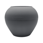 Macetero Plastico Redondo Ovalado Moderno Con Textura S - Fliperex