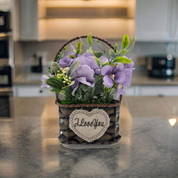 Planta Artificial Canastito Macetero Cordel Ovalado Deco - Fliperex