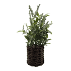 Planta Artificial Lavanda Decorativa Macetero De Rattan Deco - Fliperex