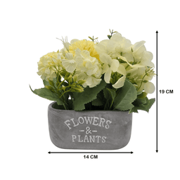 Planta Artifiical Macetero De Cemento Flowers And Plants - Fliperex