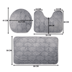 Conjunto De 3 Alfombra De Baño Suaves Absorventes Diseño Mar - Fliperex