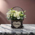 Planta Artificial Canastito Macetero Cordel Ovalado Deco - Fliperex