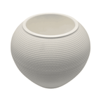 Set 2 Maceteros Plastico Redondo Ovalado Moderno Textura L - Fliperex