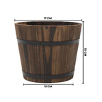 Macetero De Madera Tipo Barril Para Jardin Terraza Planta S