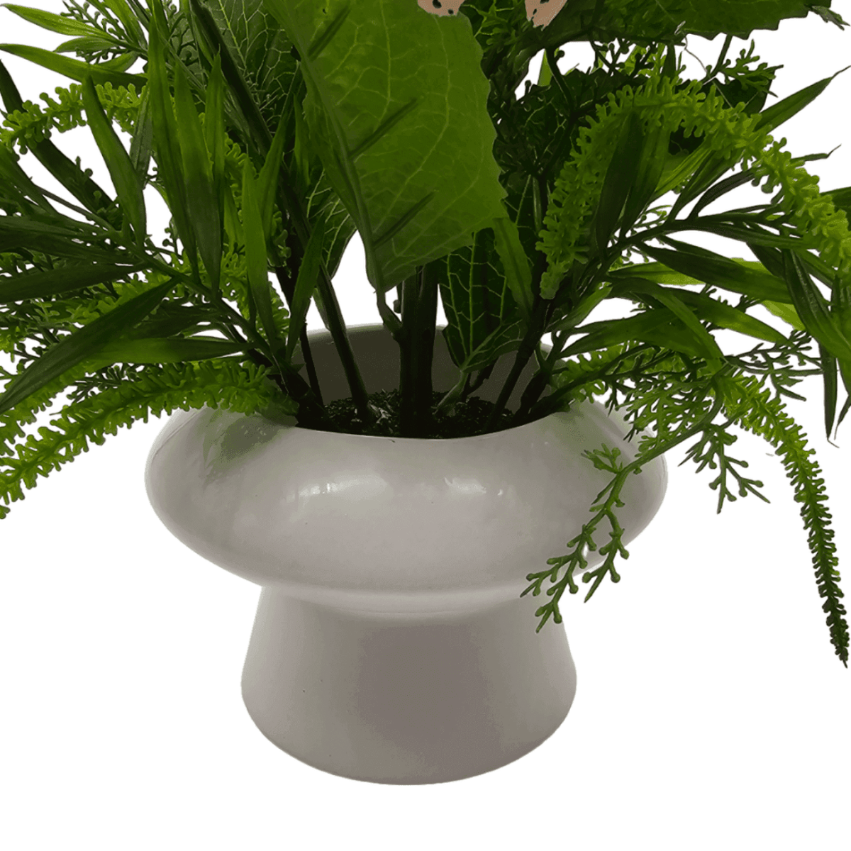 Planta Artificial Hortensia Decorativa Macetero De Ceramica - Fliperex