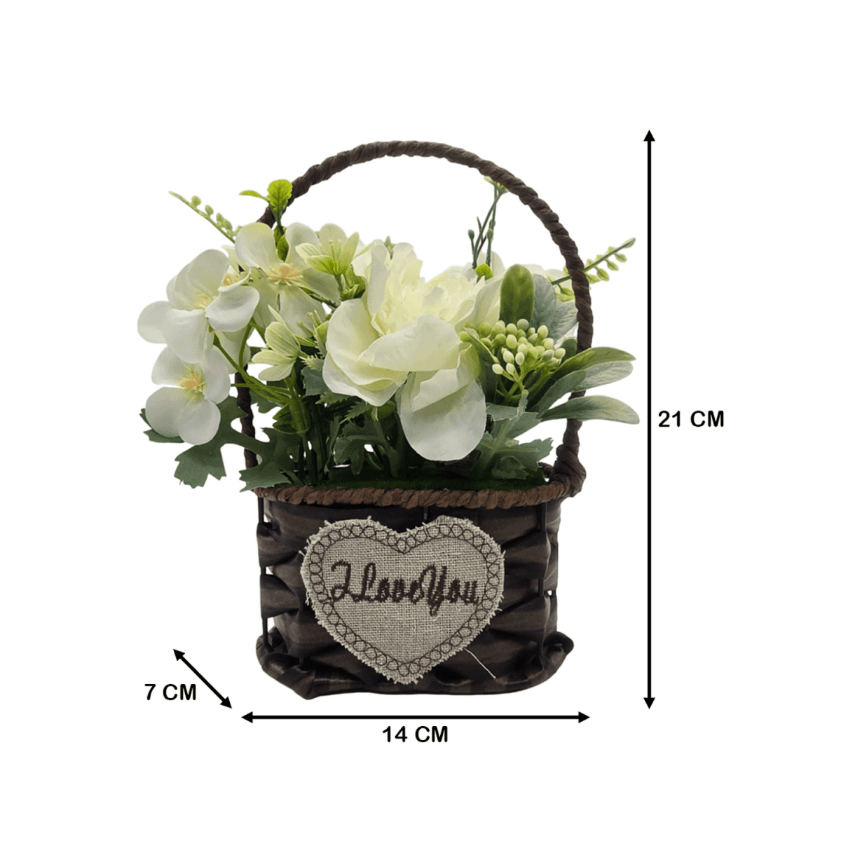 Planta Artificial Canastito Macetero Cordel Ovalado Deco - Fliperex