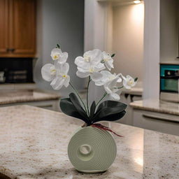 Planta Artificial Orquidea Decorativa Macetero De Ceramica M - Fliperex