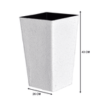 Macetero Plastico Alargado Premium Base Cuadrada Conica - Fliperex