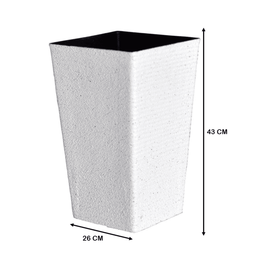 Macetero Plastico Alargado Premium Base Cuadrada Conica - Fliperex