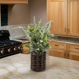Planta Artificial Lavanda Decorativa Macetero De Rattan Deco - Fliperex