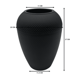 Set 2 Maceteros Plastico Redondo Ovalado Moderno Textura M - Fliperex