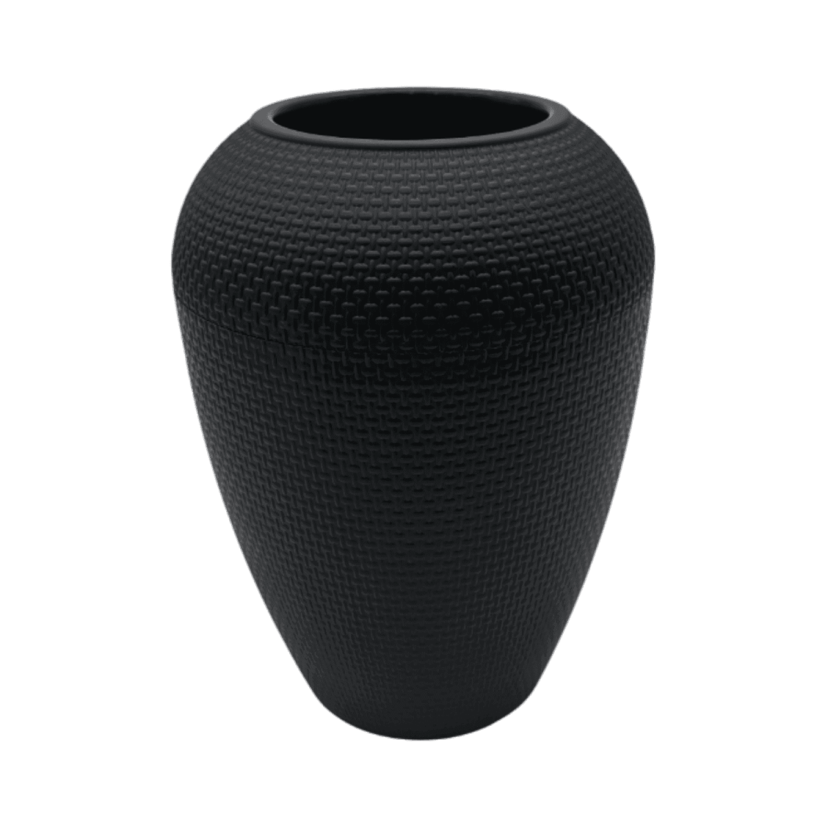 Set 2 Maceteros Plastico Redondo Ovalado Moderno Textura M - Fliperex