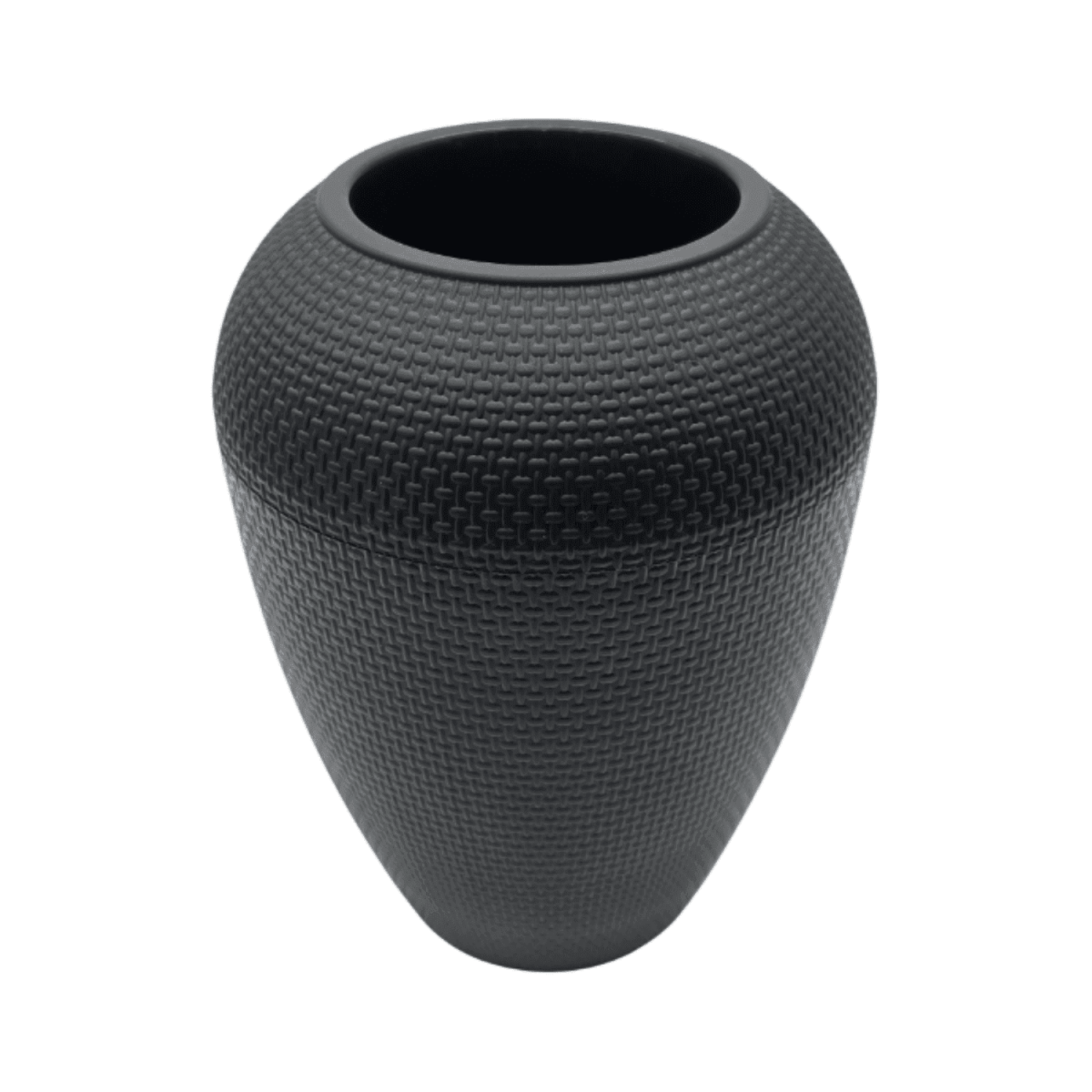 Set 2 Maceteros Plastico Redondo Ovalado Moderno Textura M - Fliperex