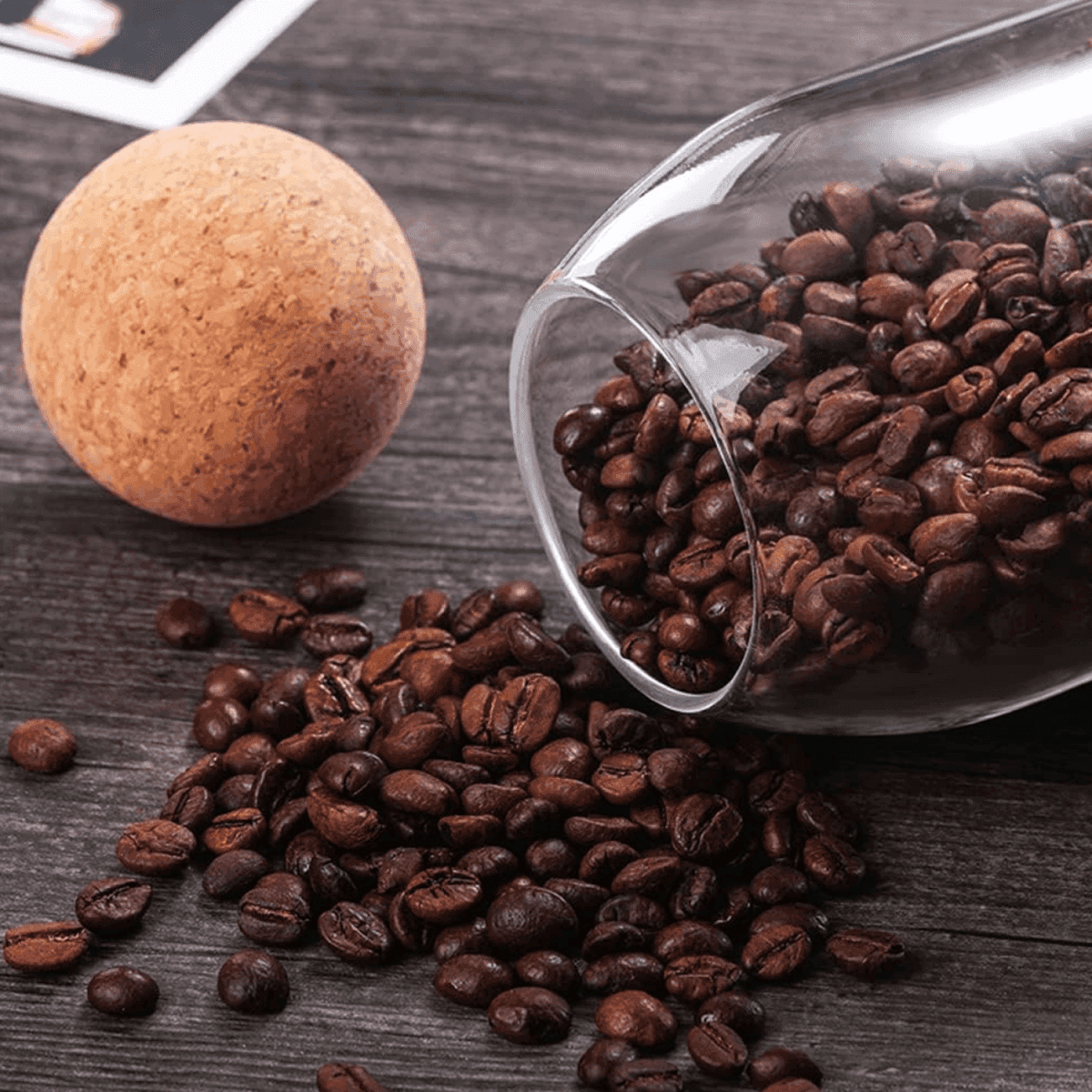 Botella Frasco Vidrio Transparente Tapa De Corcho M - Fliperex