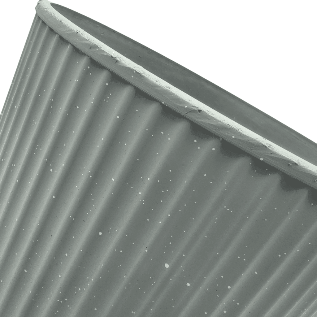 Macetero Plastico Redondo Bajo Premium Verde Base Dorado - Fliperex