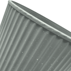 Macetero Plastico Redondo Bajo Premium Verde Base Dorado - Fliperex