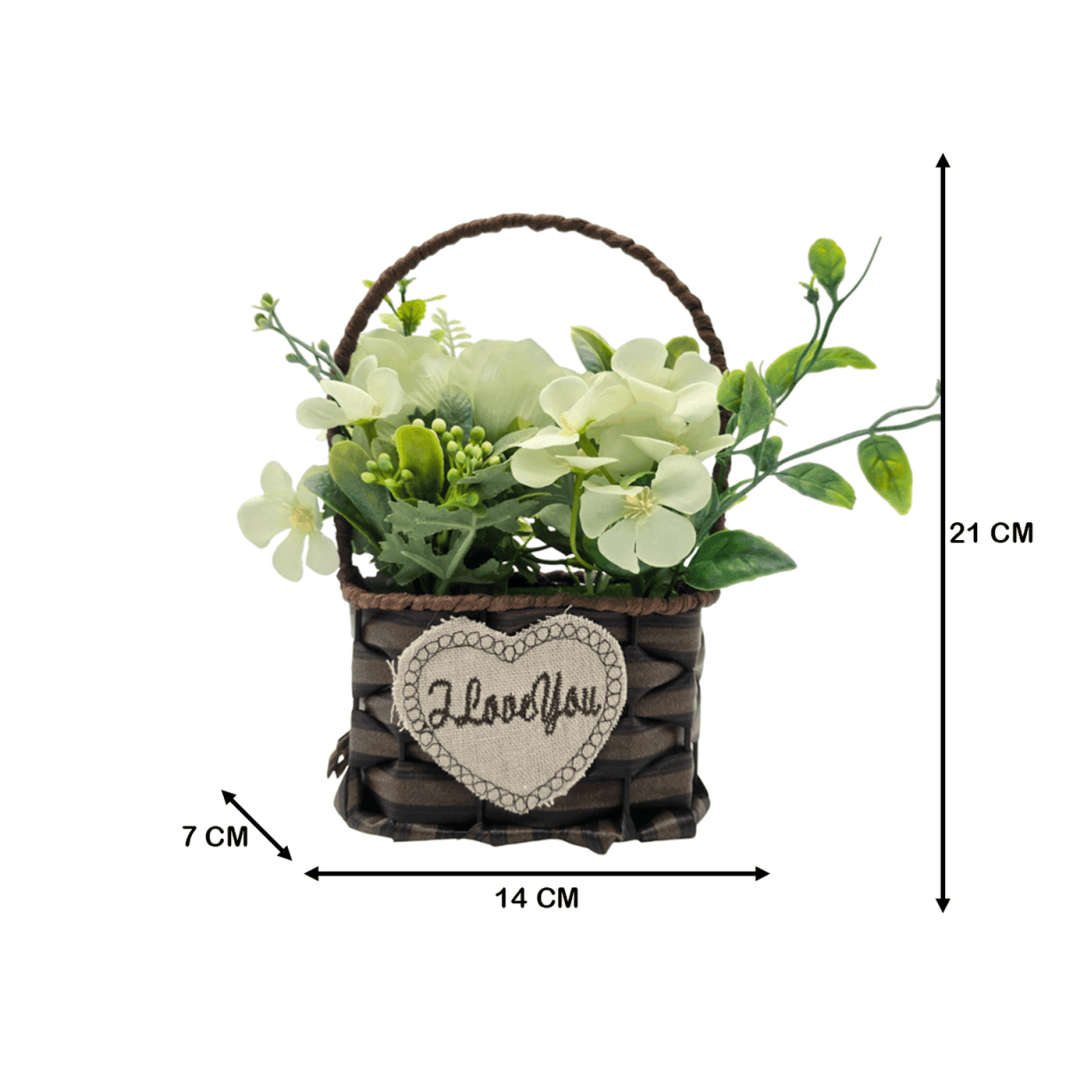 Planta Artificial Canastito Macetero Cordel Ovalado Deco - Fliperex